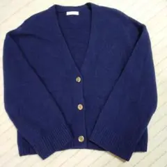 ビューティ&ユース 　ウールカシミヤカーディガン　ネイビー