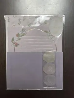 花柄レターセット シーリング風シール付き