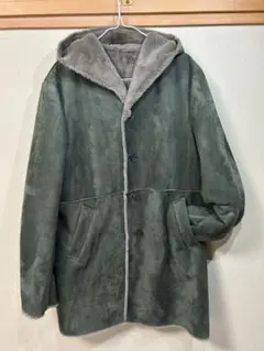 COMME CA ISM フード付きコート Lサイズ グリーン