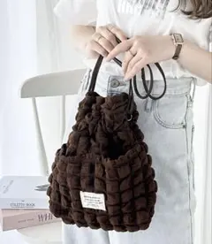 mily bilet 愛らしさNo1。2wayぽこぽこ巾着バッグ