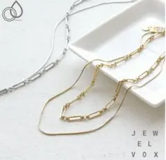 Jewel VOX 2連ネックレス　ゴールド　未使用