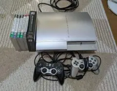 PlayStation 3 本体 シルバー コントローラー2個