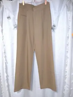 ブラウン ワイドパンツ L