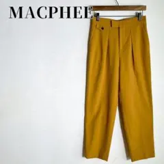 MACPHEE　ストレッチポプリン　フロントタックテーパードパンツ　マスタード