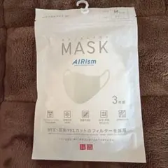 UNIQLO AIRism マスク Mサイズ ホワイト 3枚入