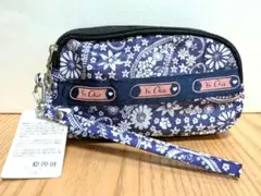 《未使用》レスポートサック　レトロエスニック柄ポーチ　３連ファスナーで収納力抜群