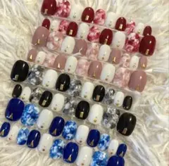 ネイルチップ ベリーショート 全サイズ 4点セット まとめ売り お得セット