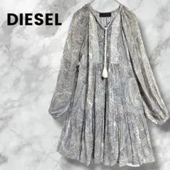 DIESEL ディーゼル ペイズリー シアー ブラウス 長袖 シフォン 総柄のサムネイル