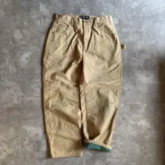ダブルニー ダックペインターパンツ ブラウン W32 L32 裏ボア ワイドのサムネイル