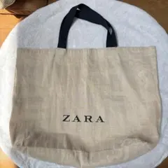 美品☆ZARA ザラ ジュートトートバッグ ショッパーのサムネイル