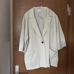 ニコアンド⭐︎ライトベージュ テーラードジャケット 半袖