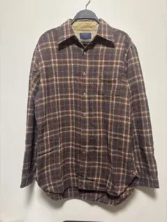 【配色◎】70's PENDLETON earth color ネルシャツ Lのサムネイル