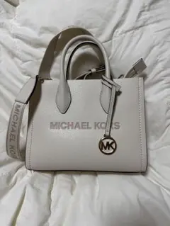 【美品】MICHAEL KORS 2way バッグ ホワイト ショルダー付き