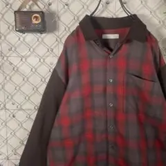 センスオブプレイス アーバンリサーチ チェックシャツ 長袖 襟袖切替