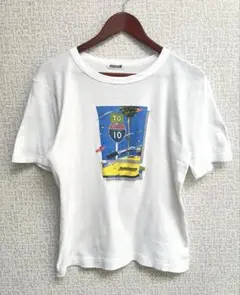 80s maxell 鈴木英人 ハーレーダビッドソン Tシャツ 半袖 白 - メルカリ