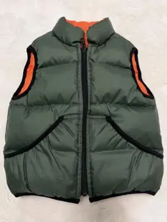 ミキハウス DOUBLE.B リバーシブルダウンベスト 90cm