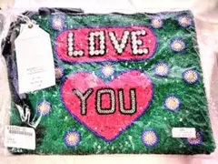 新品未使用品未開封★キャセリーニ★ラインストーン＆スパンコール クラッチバック