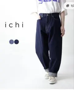 ichi デニムパンツ インディゴ レディース