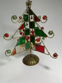 クリスマスツリー型ガラス装飾品