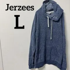 ☆一点もの☆Jerzees ネイビー フード付きパーカー 【L】レディース