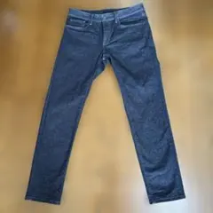 <<ユニクロ>>ダークブルースリムフィットデニムパンツ