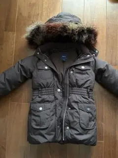 GapKids ブラウン ダウンコート XS (4-5)