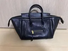 CELINE Luggageトラペーズ ハンドバッグ ブラック Small