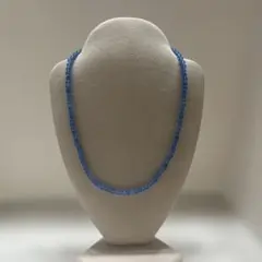 青メノウネックレス　天然石