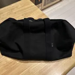 アニエスベーブラックキャンバスボストンバッグ