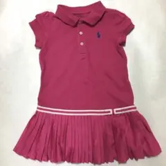 ラルフローレン　90cm ポロワンピース プリーツ　ピンク