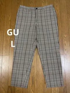 GU サイズL イージーアンクルパンツ チェック