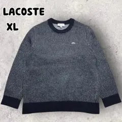 LACOSTE ラコステ ワッペンワニロゴ ニットセーター ネイビー XLのサムネイル