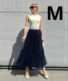 JENNEジェンヌ プリーツリッチボリュームチュールスカート
