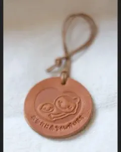 ハンドメイド　キャメル　ヌメ革　マタニティマーク