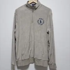 現行タグ　ポロラルフローレン ハーフジップ パイル地 サークルロゴ刺繍 L