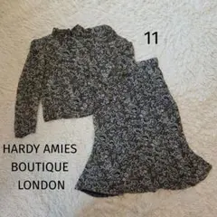 ♥️クリーニング済♥️セット【HARDY AMIES】11(L相当)モノトーン