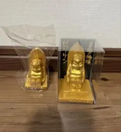 ビリケン 幸福の神様 ゴールド 置物＆マグネット2体セットのサムネイル