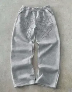 グレー　スウェット　sp5der　デニムティアーズ huf