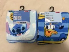 新品タグ付きドナルド、スティッチタオルハンカチ 2枚組 ✖️2