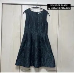 sense of place グリーン　フリーサイズ　ノースリーブワンピース