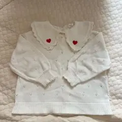 cottoli ハート襟付きセーター