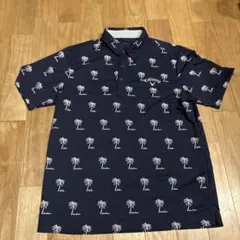 Callaway パームツリー柄 ポロシャツ ネイビー　美品