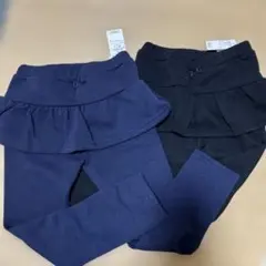 フリル付きスカッツ　125~135cm ネイビー・ブラック