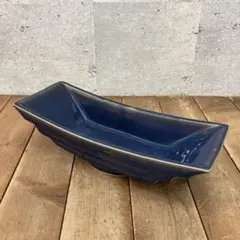 昭和レトロ 陶器製 水盤 盆栽鉢 生け花 花立て 花入れ 花器 四角 長方形