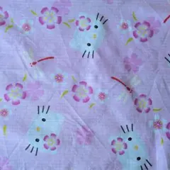 公*o様 ③ハローキティ 浴衣生地　平成レトロ