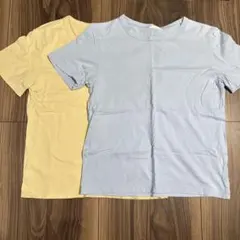 GU ライトブルー・イエロー 半袖Tシャツ 2枚セット