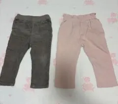 ２点セット　petit main ズボン　パンツ　80cm