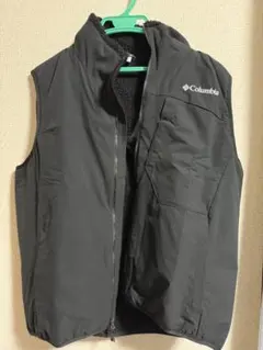 Columbia 黒 フリース裏地 ナイロンベスト