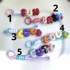 ハンドメイド アルファベットロープストラップ