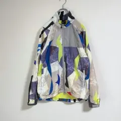 美品　go slow caravan 裏地メッシュ　ナイロンジャケット　総柄